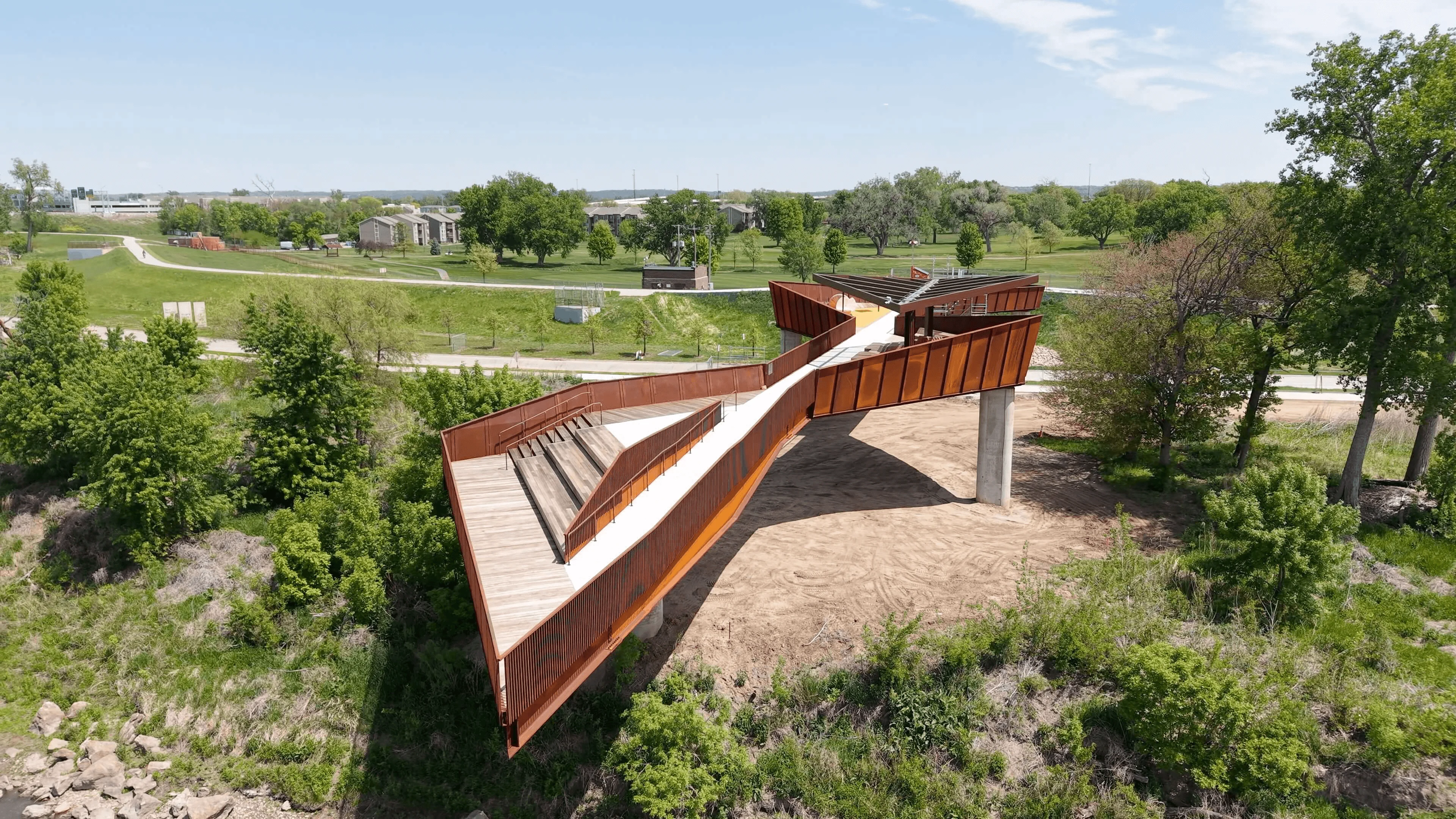 Charles E. Lakin Foundation Pier Thermally Modified Ash Decking