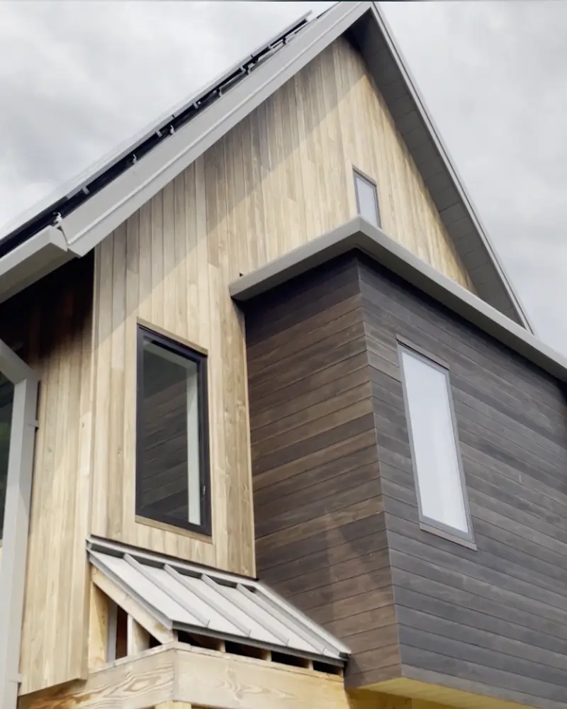 Americana Thermally Modified Hardwood ceiling and soffits